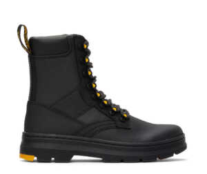 На фото ботинки Dr. Martens Iowa Casual – Black Coated Canvas Mix