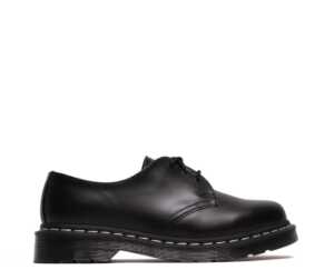 Оригінальні туфлі Dr. Martens 1461 WS - Black Smooth з білою строчкою в наявності та під замовлення із США